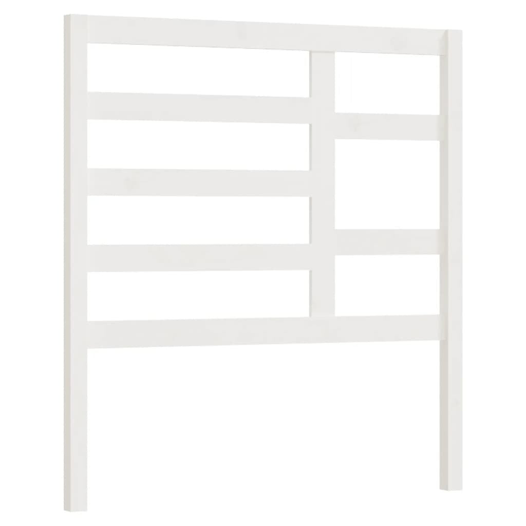 Bed Headboard White 106x4x104 cm Solid Wood Pine