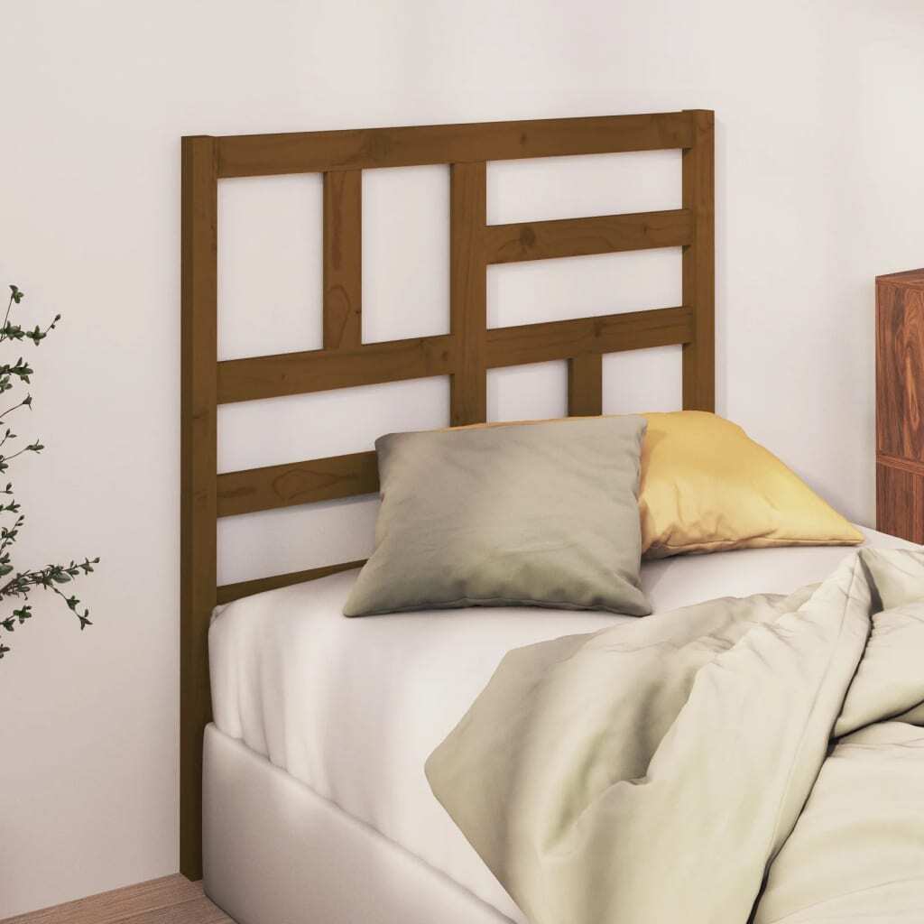 Bed Headboard Honey Brown 81x4x104 cm Solid Wood Pine
