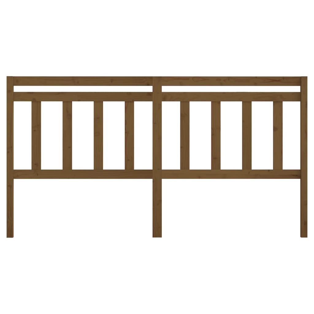 Bed Headboard Honey Brown 186x4x100 cm Solid Wood Pine