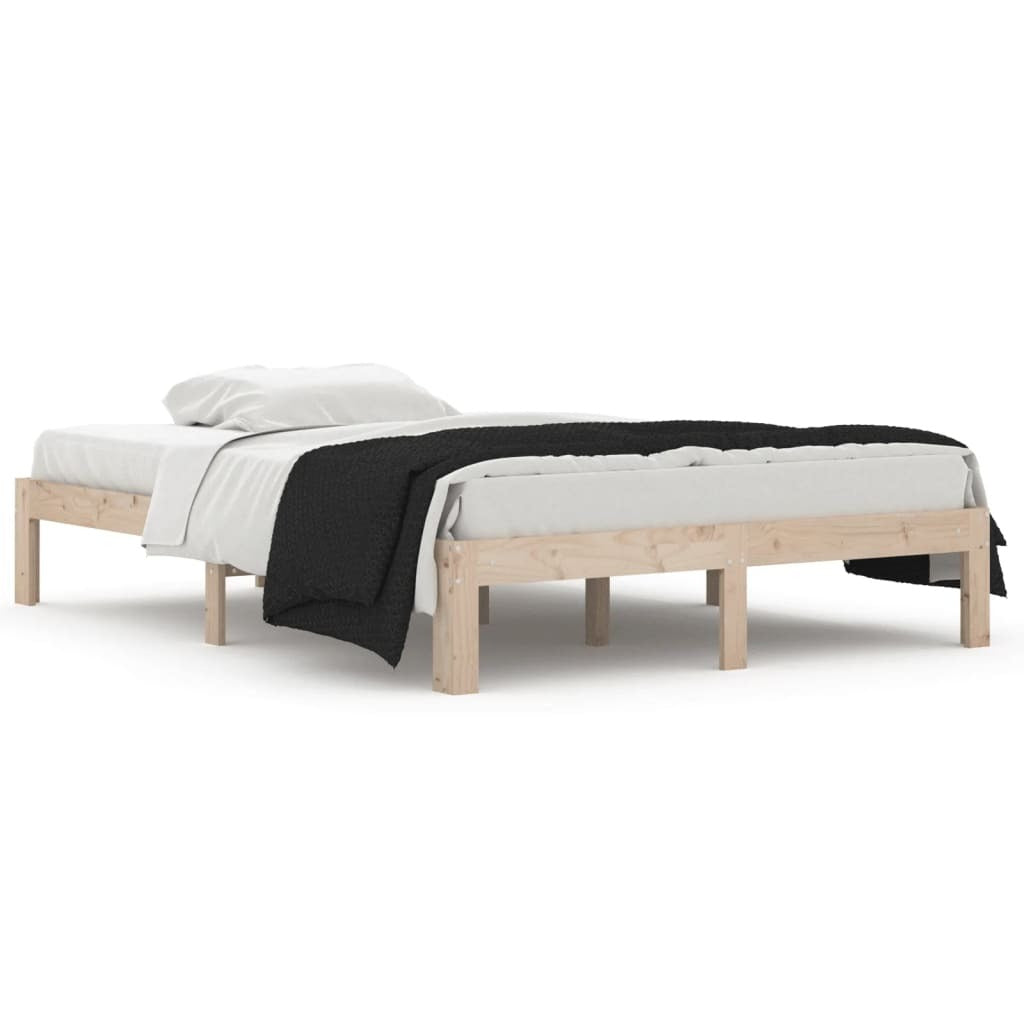 Bed Frame Solid Wood 135x190 cm Double