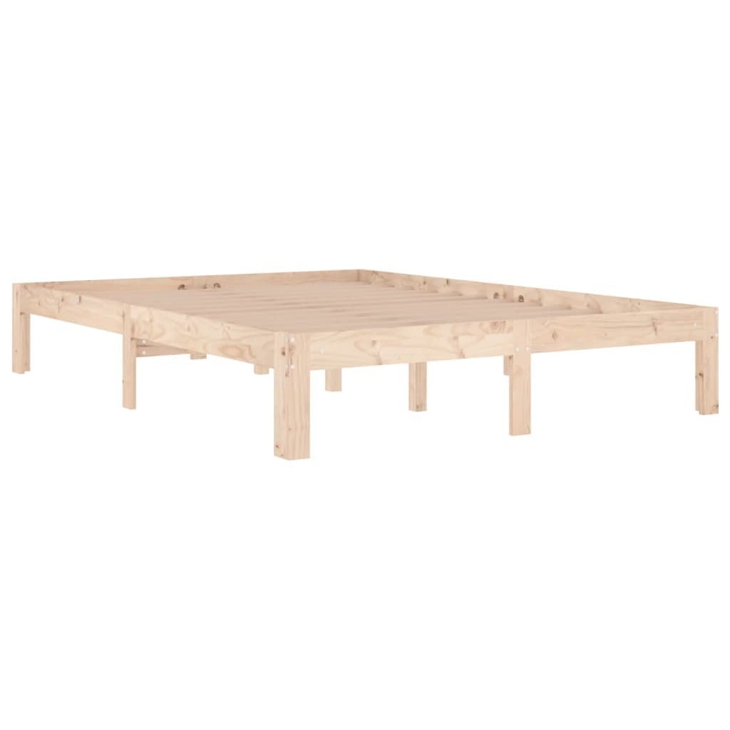 Bed Frame Solid Wood 135x190 cm Double