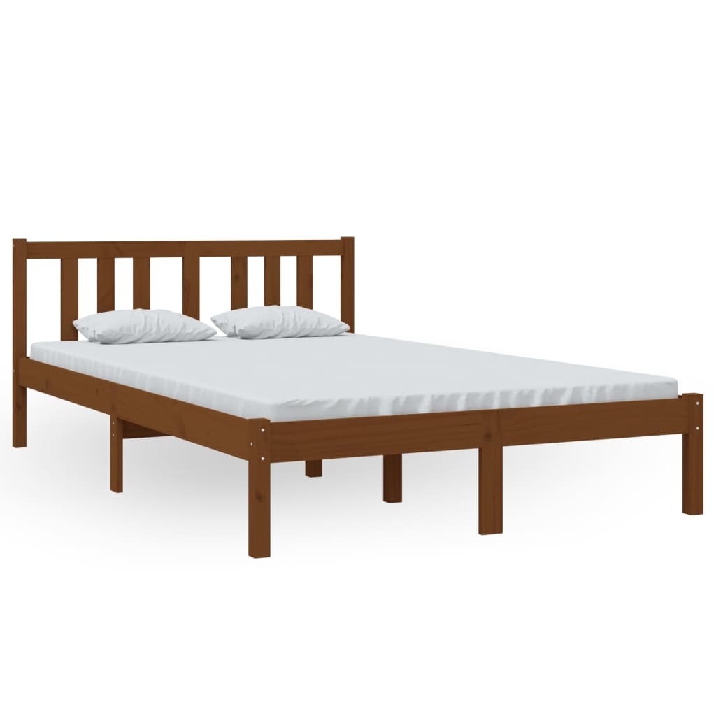 Bed Frame Honey Brown Solid Wood 120x200 cm