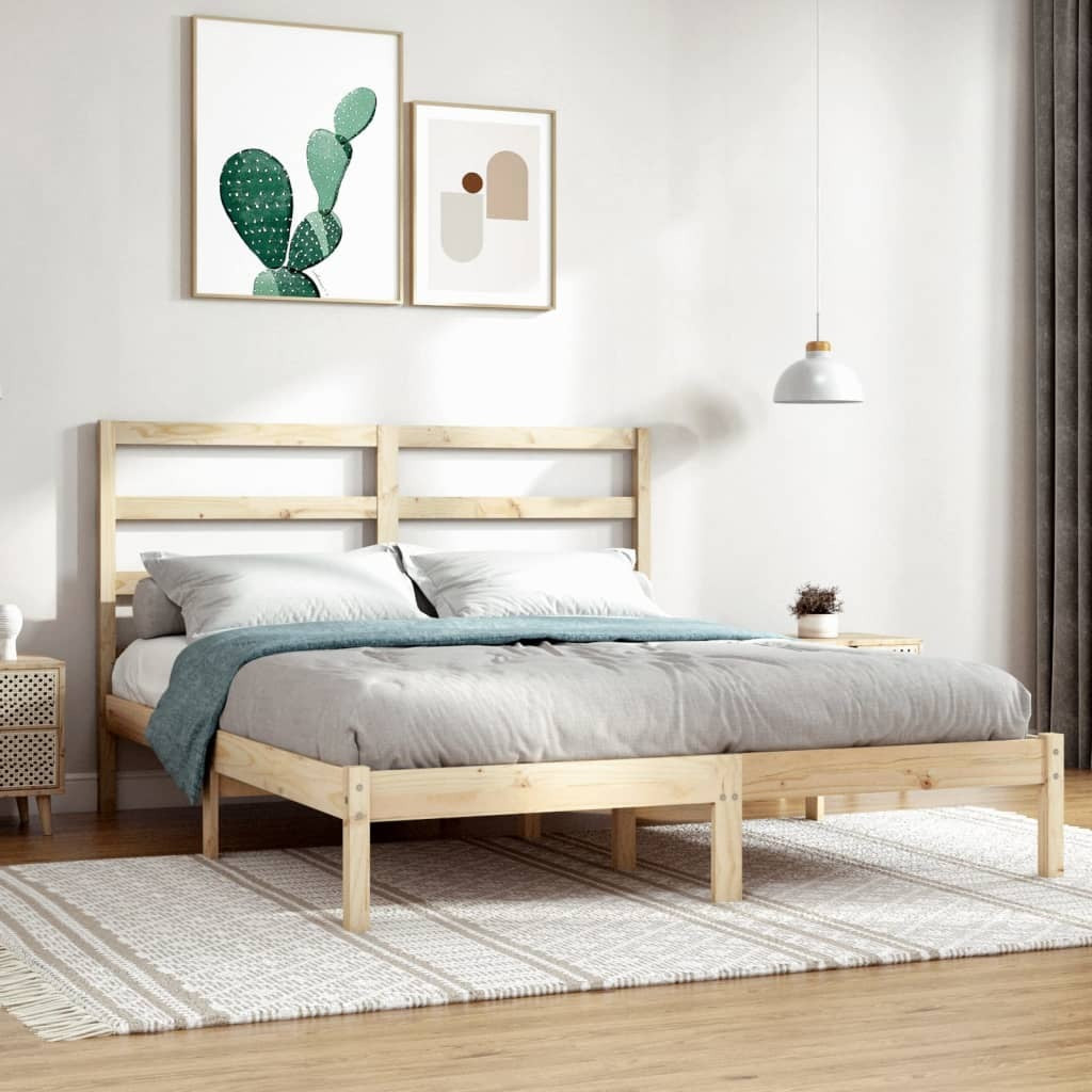 Bed Frame Solid Wood 120x190 cm 4FT Small Double