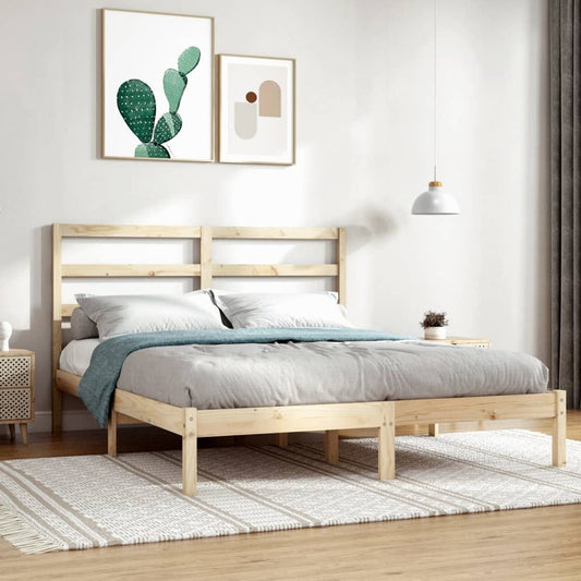 Bed Frame Solid Wood 120x190 cm 4FT Small Double