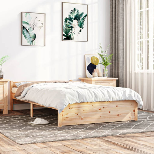 Bed Frame Solid Wood 135x190 cm 4FT6 Double
