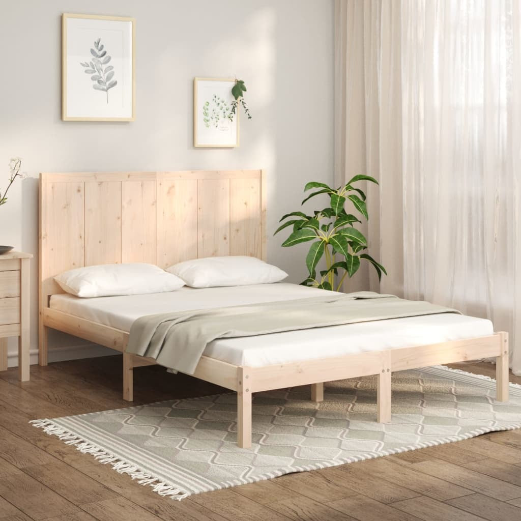 Bed Frame Solid Wood Pine 140x200 cm