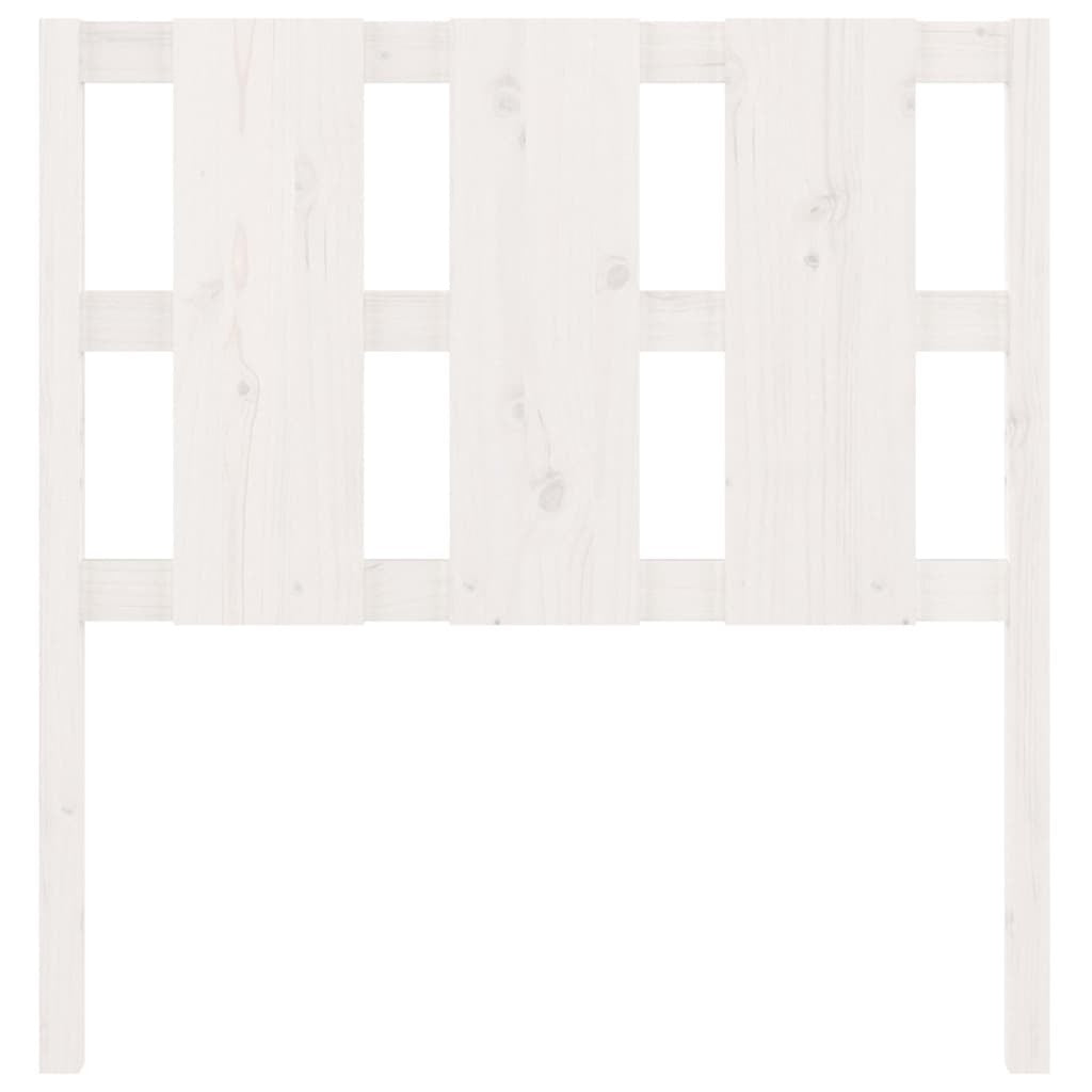 Bed Headboard White 95.5x4x100 cm Solid Wood Pine