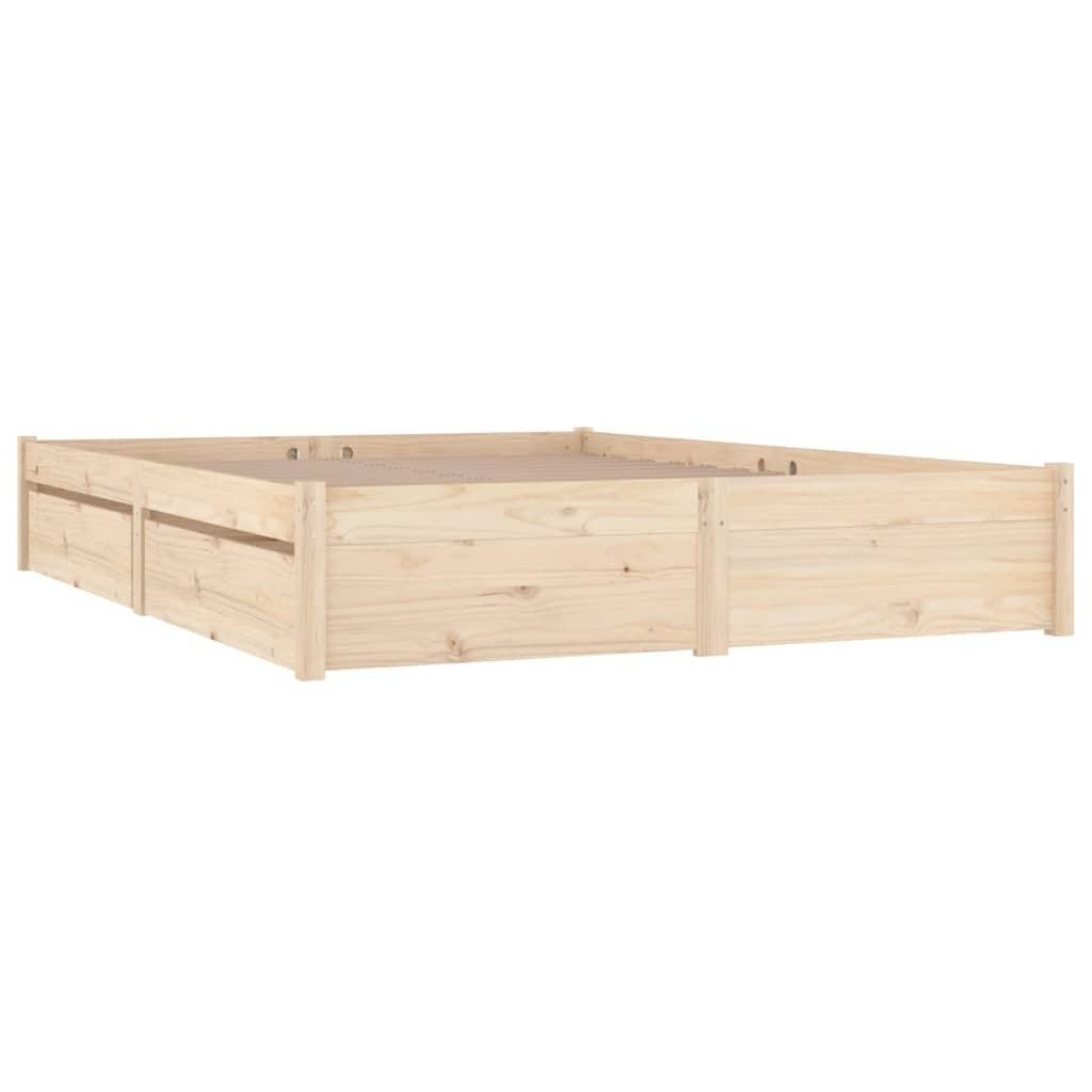 Bed Frame with Drawers 140x200 cm