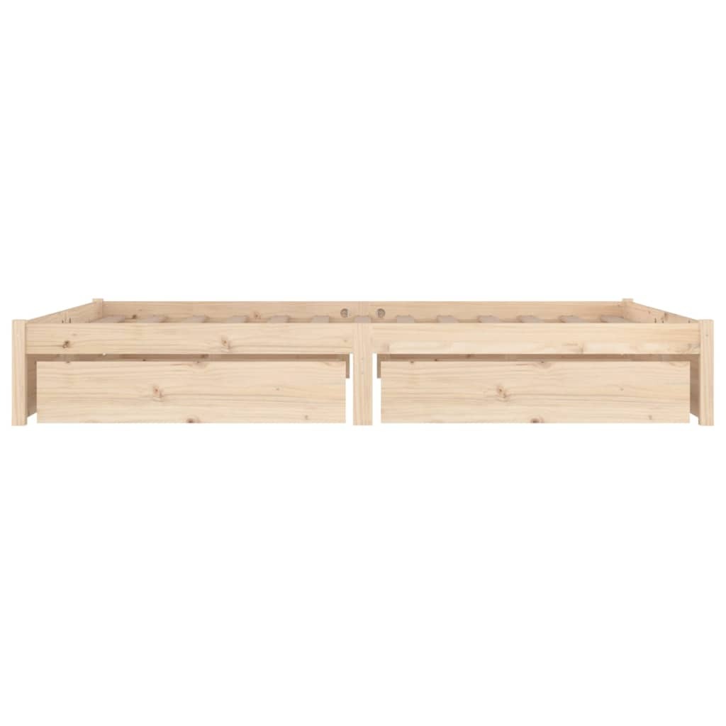 Bed Frame with Drawers 140x200 cm