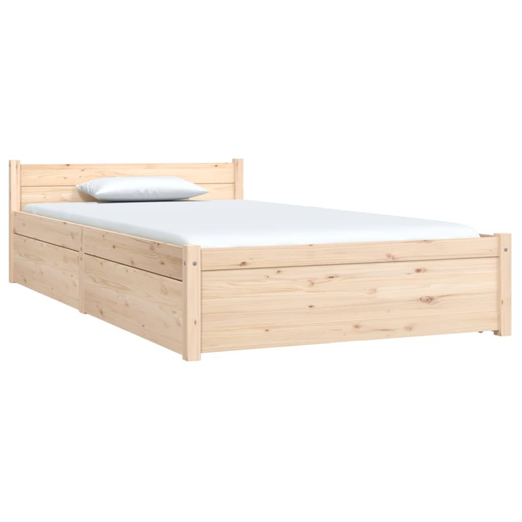 Bed Frame with Drawers 90x190 cm Single