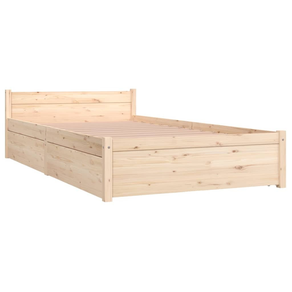 Bed Frame with Drawers 90x190 cm Single