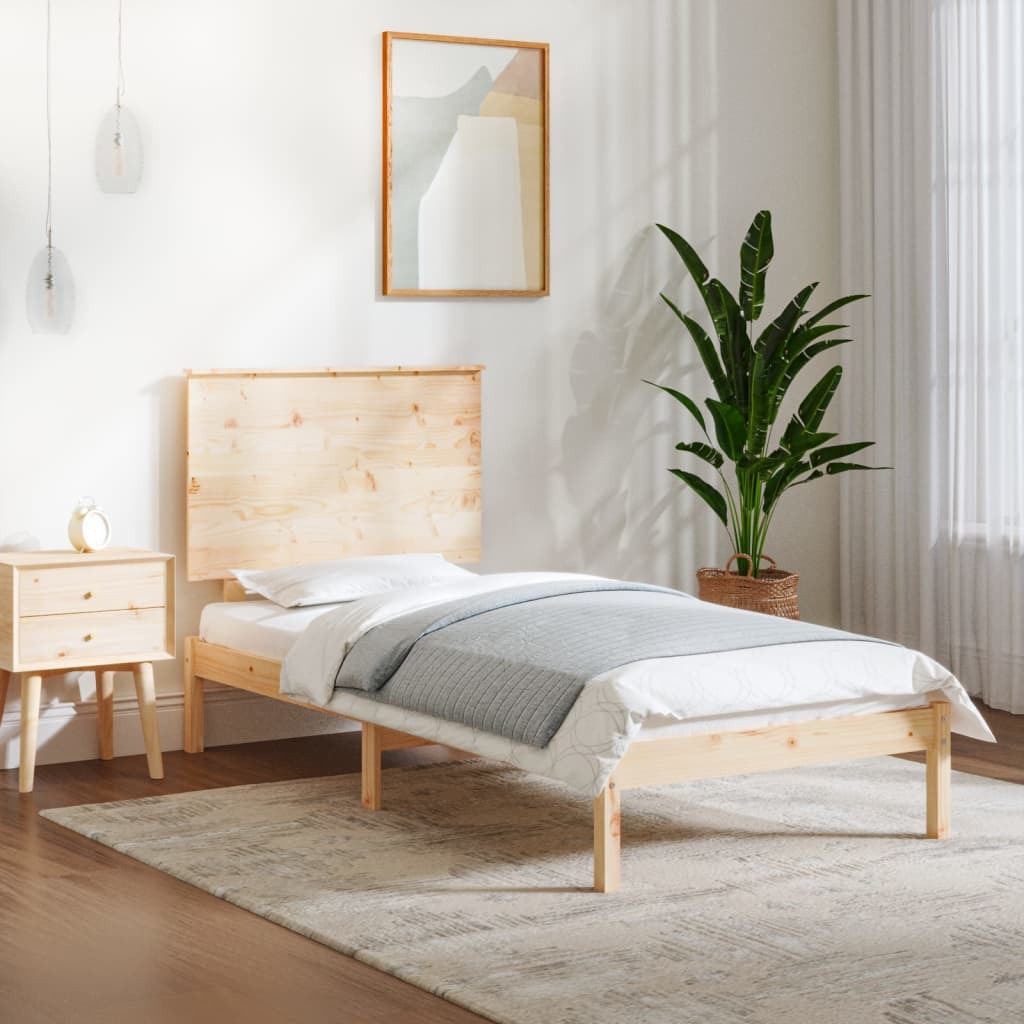 Bed Frame Solid Wood Pine 100x200 cm
