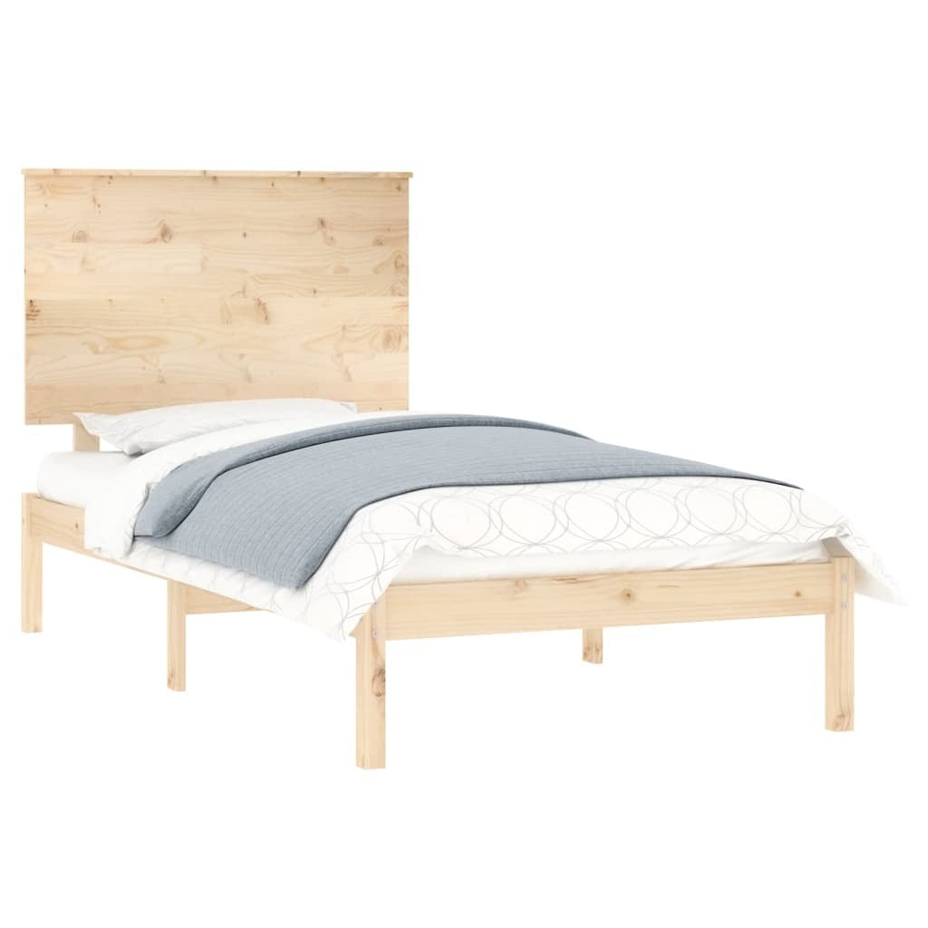 Bed Frame Solid Wood Pine 100x200 cm