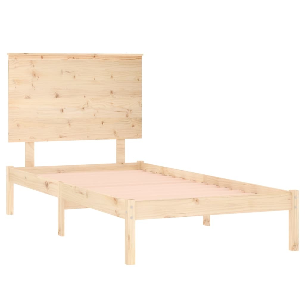 Bed Frame Solid Wood Pine 100x200 cm