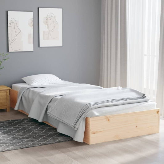 Bed Frame Solid Wood 75x190 cm 2FT6 Small Single