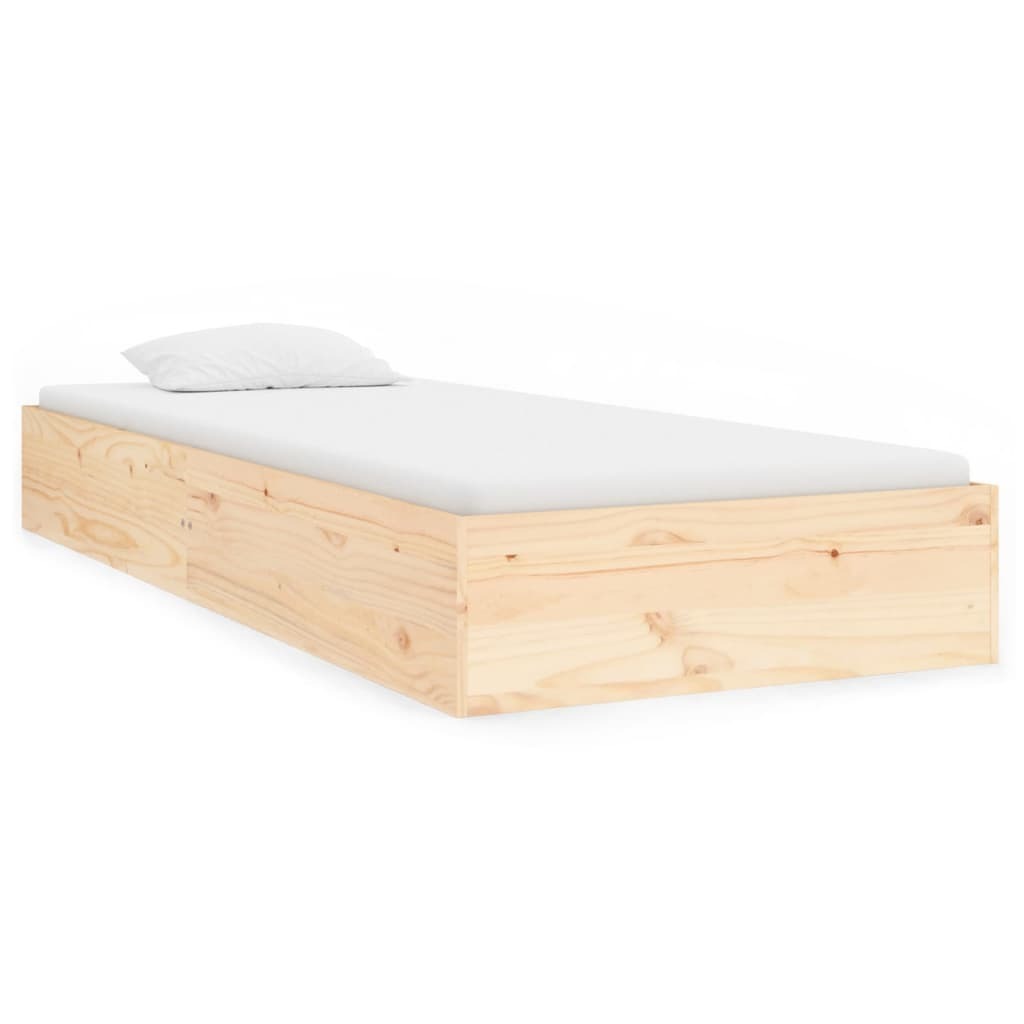 Bed Frame Solid Wood 75x190 cm 2FT6 Small Single