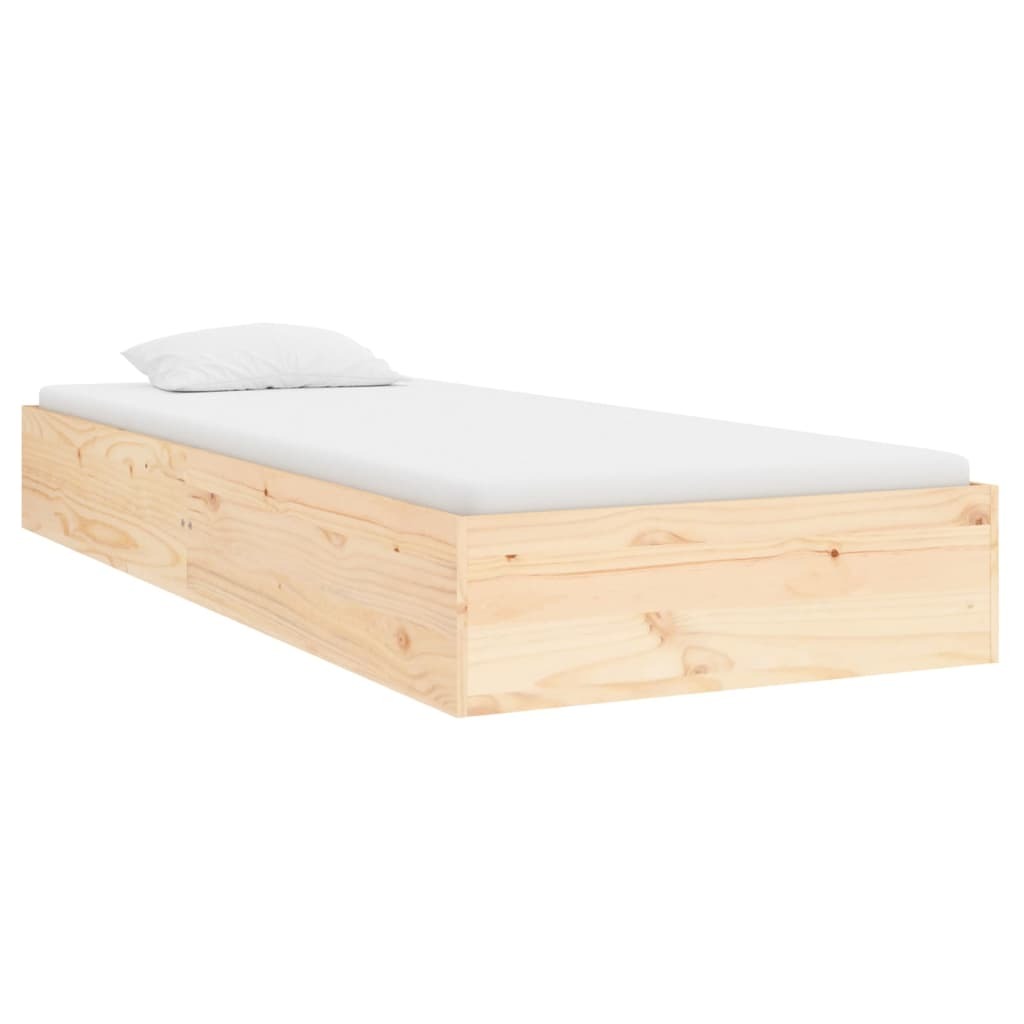 Bed Frame Solid Wood 75x190 cm 2FT6 Small Single