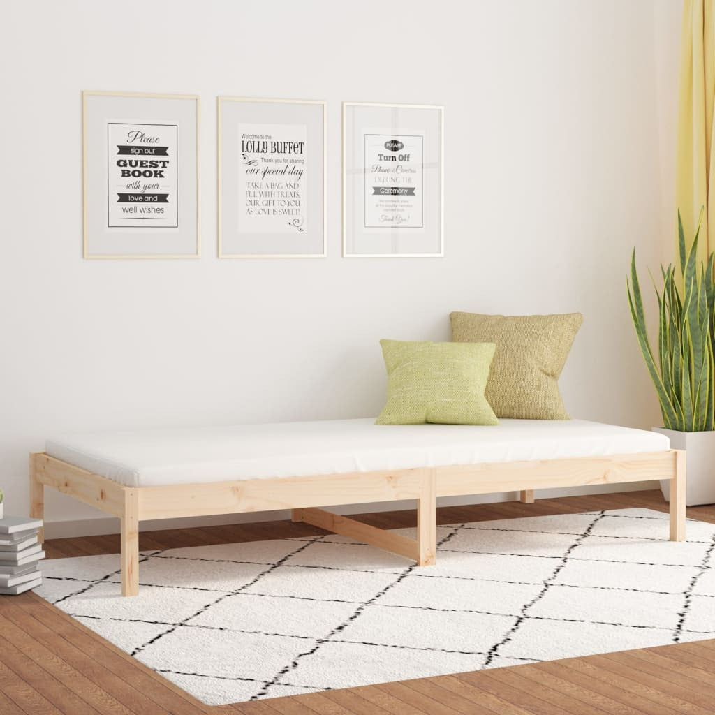 Day Bed 90x190 cm 3FT Single Solid Wood Pine