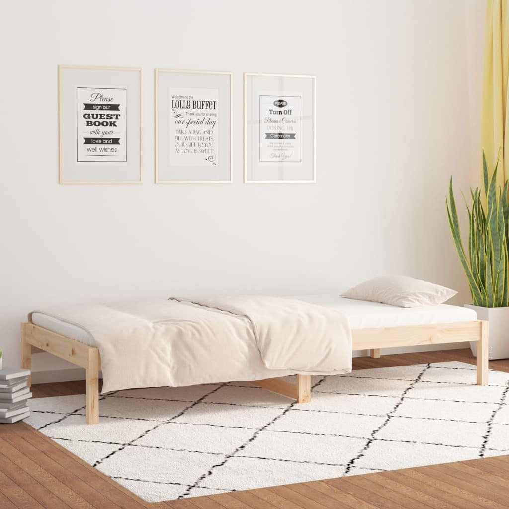 Day Bed 90x190 cm 3FT Single Solid Wood Pine