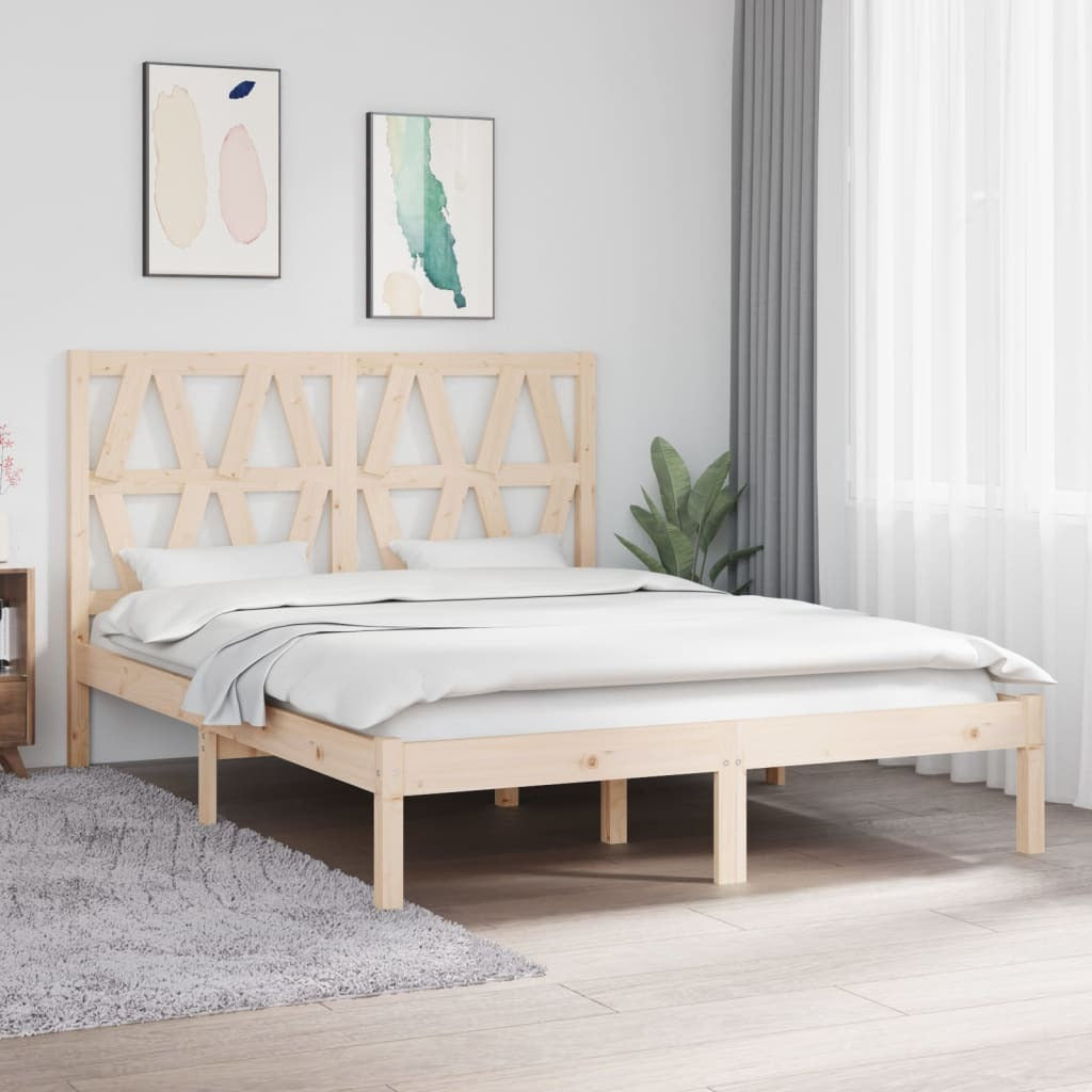 Bed Frame Solid Wood Pine 140x200 cm