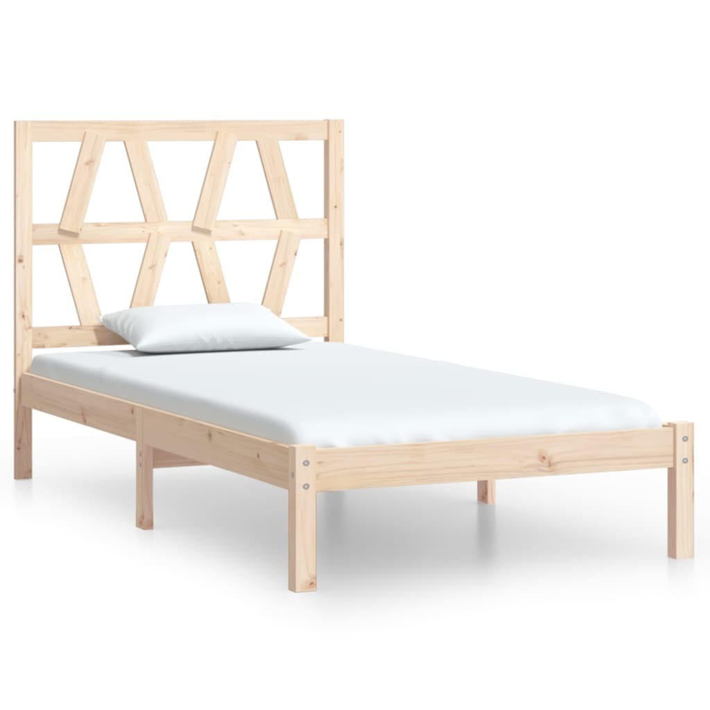Bed Frame Solid Wood Pine 90x200 cm