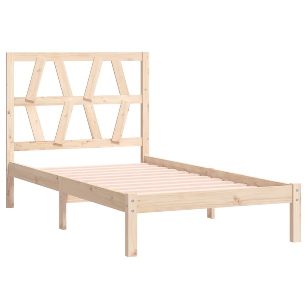 Bed Frame Solid Wood Pine 90x200 cm
