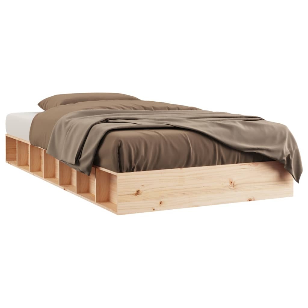 Bed Frame 90x200 cm Solid Wood