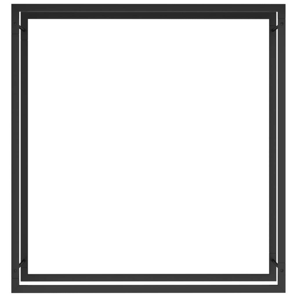 Firewood Rack Matt Black 110x28x116 cm Steel