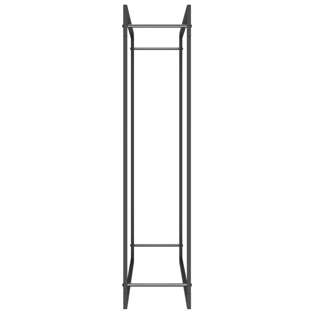 Firewood Rack Matt Black 110x28x116 cm Steel