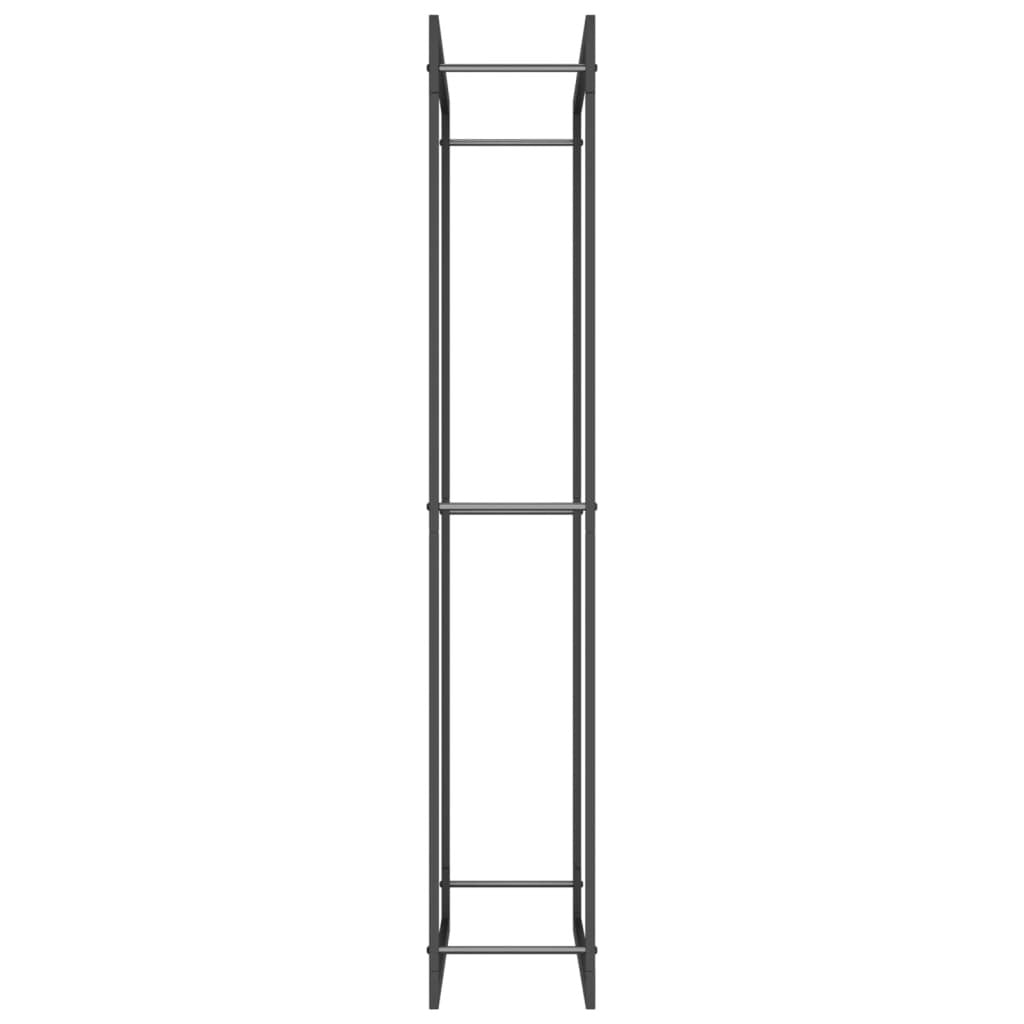 Firewood Rack Matt Black 80x28x154 cm Steel