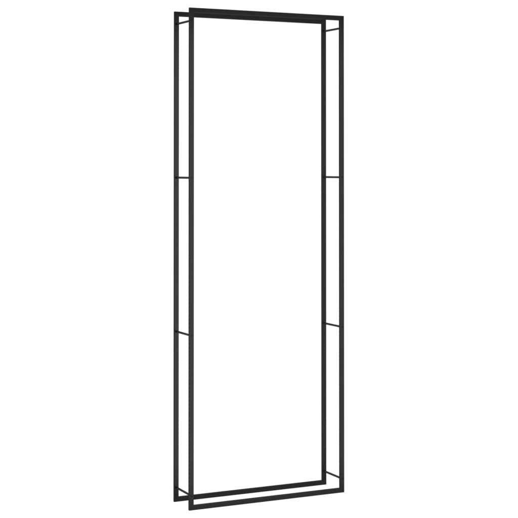 Firewood Rack Matt Black 110x28x312 cm Steel