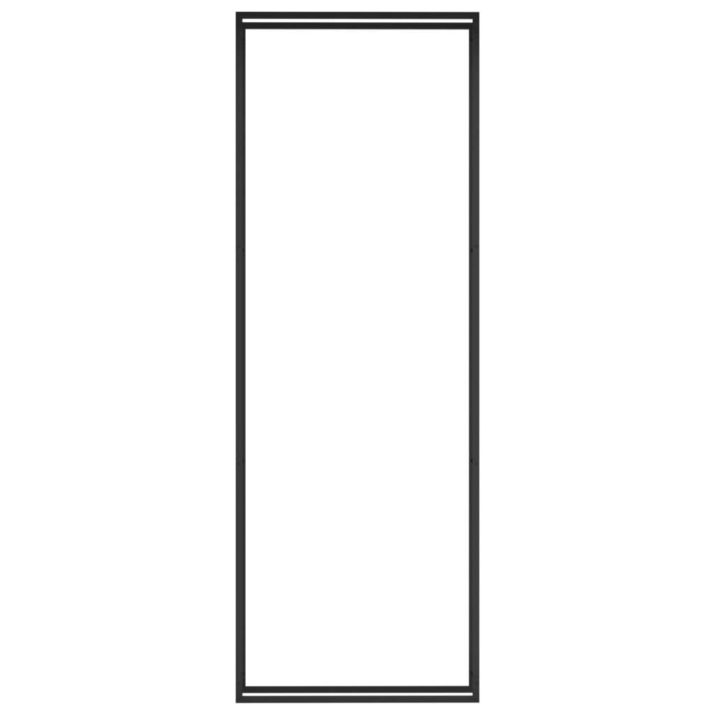 Firewood Rack Matt Black 110x28x312 cm Steel