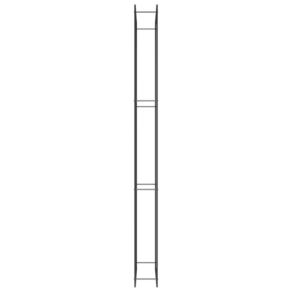 Firewood Rack Matt Black 110x28x312 cm Steel