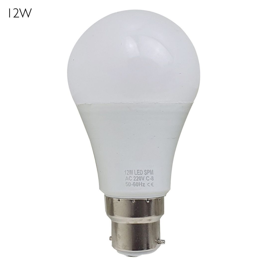 5 Pack 12W B22 Screw LED Light GLS bulbs, Energy Saving Edison  Cool White 6000K non dimmable lights