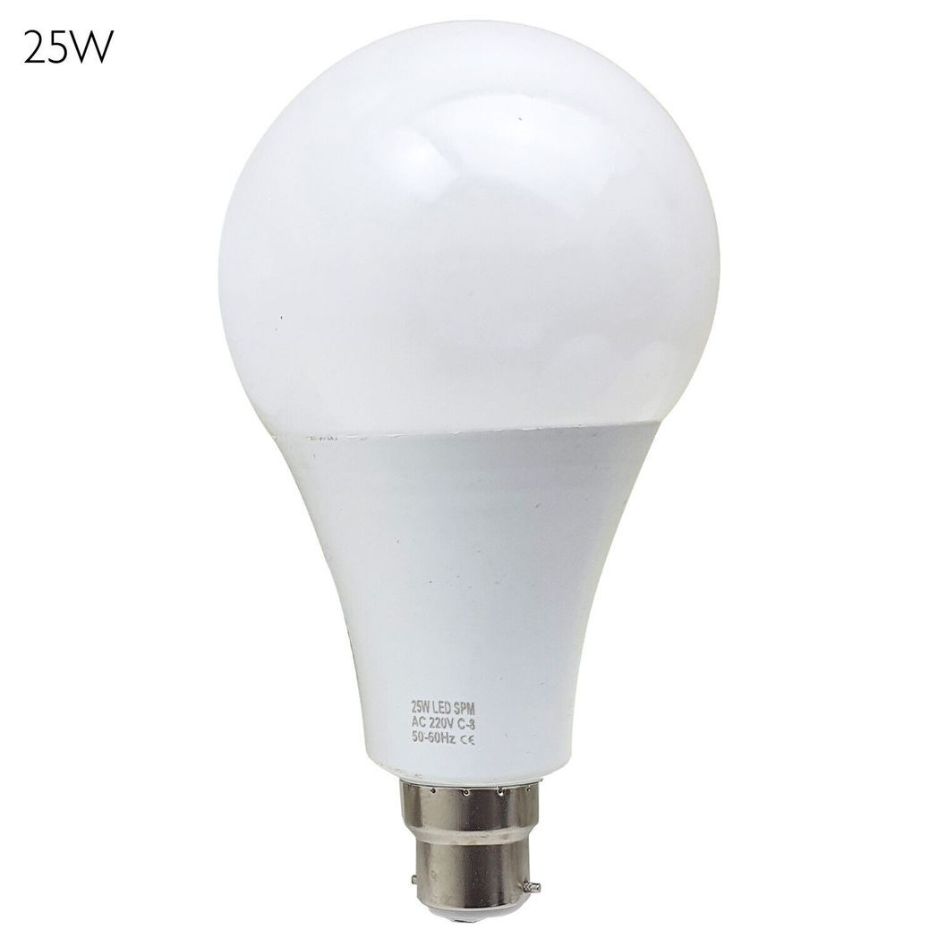 2 Pack 25W B22 Screw LED Light GLS bulbs, Energy Saving Edison  Cool White 6000K non dimmable lights