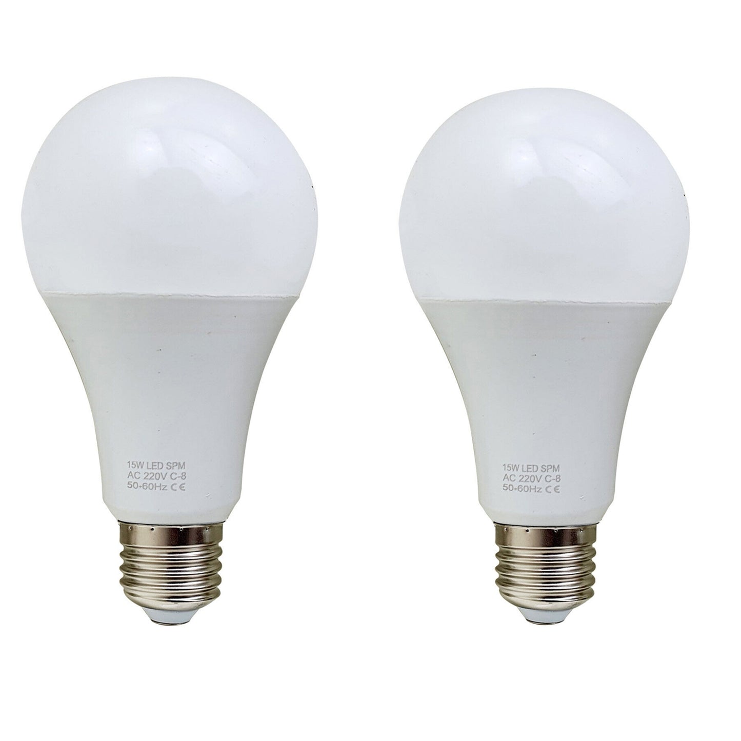 2 Pack 15W E27 Screw LED Light GLS bulbs, Energy Saving Edison  Cool White 6000K non dimmable lights