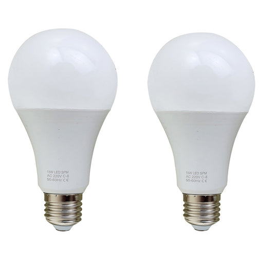 2 Pack 15W E27 Screw LED Light GLS bulbs, Energy Saving Edison  Cool White 6000K non dimmable lights