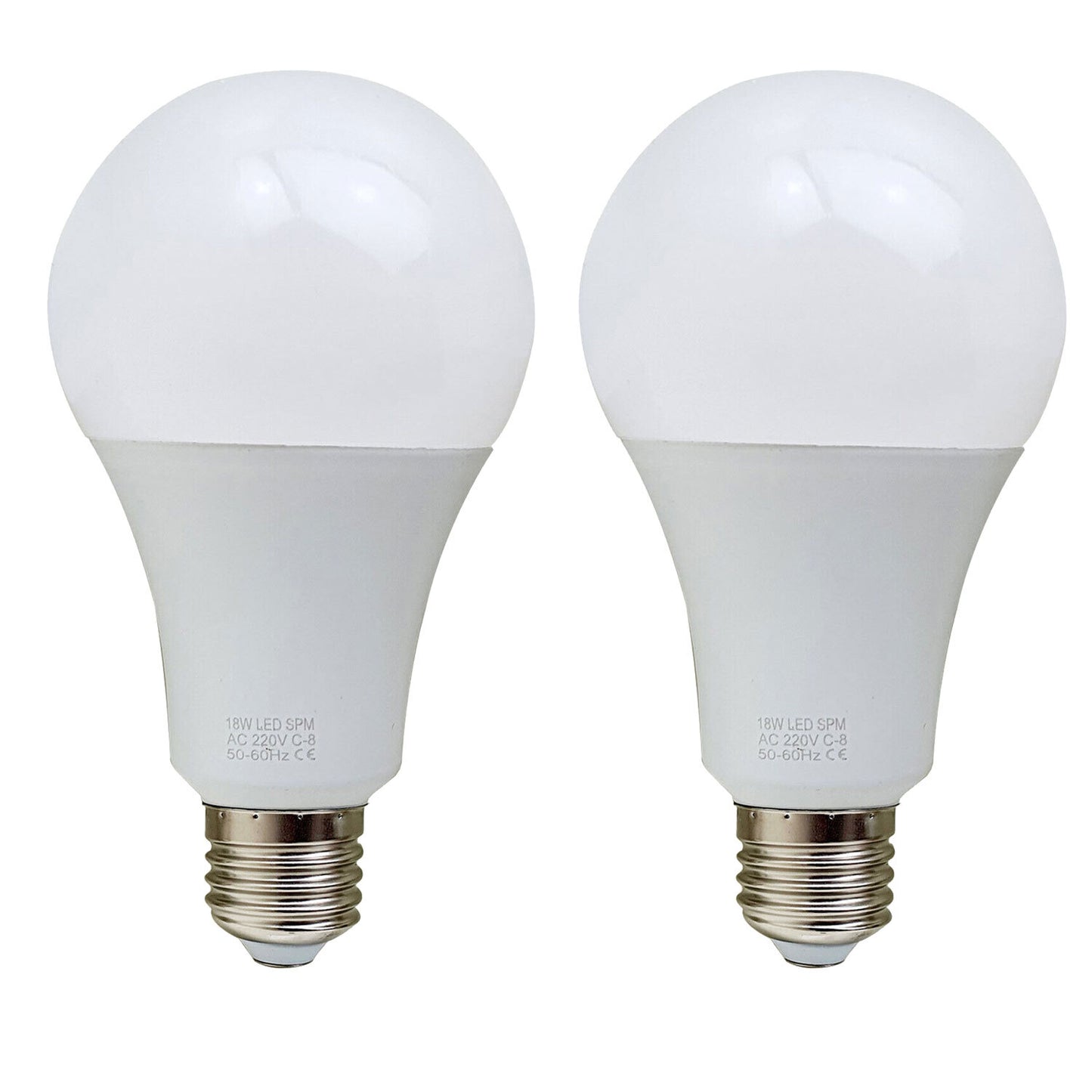 2 Pack 18W E27 Screw LED Light GLS bulbs, Energy Saving Edison  Cool White 6000K non dimmable lights