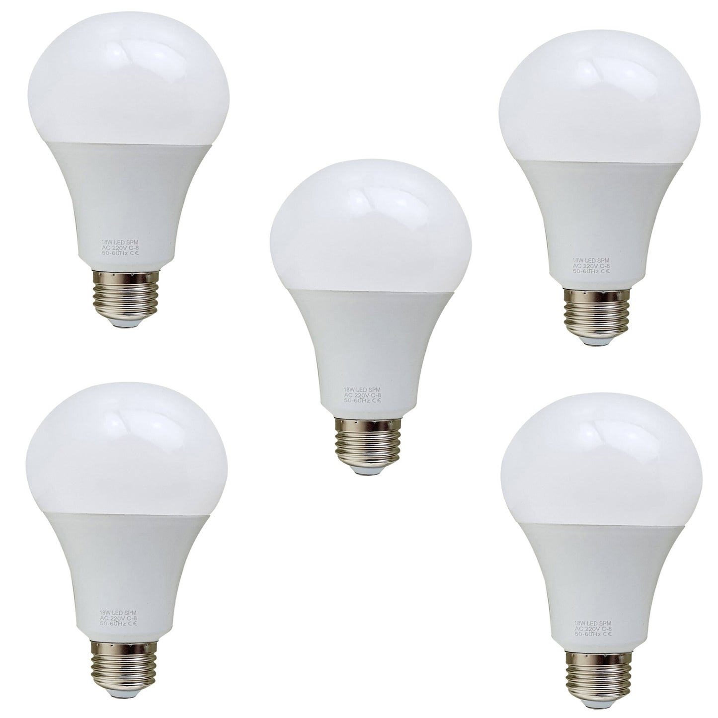5 Pack 18W E27 Screw LED Light GLS bulbs, Energy Saving Edison  Cool White 6000K non dimmable lights
