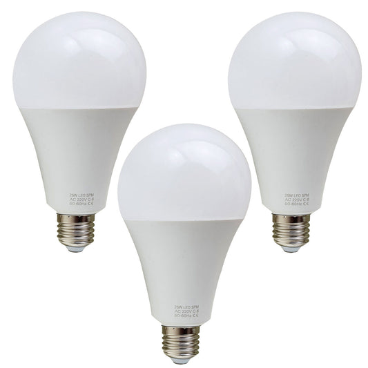 3 Pack 25W E27 Screw LED Light GLS bulbs, Energy Saving Edison  Cool White 6000K non dimmable lights