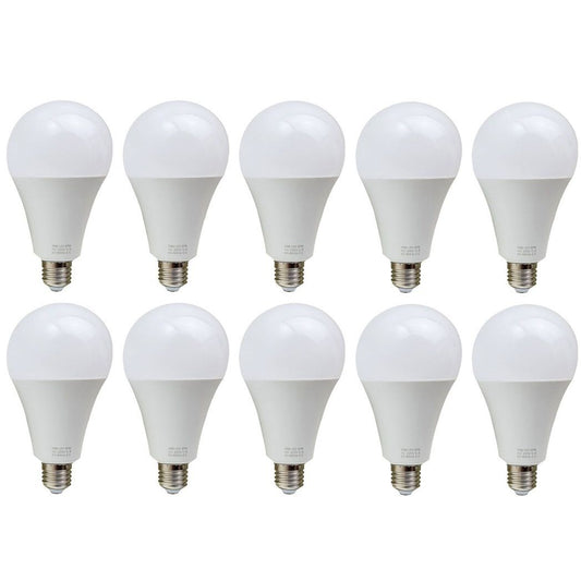 E27 25W Energy Saving Warm White LED Light Bulbs A60 E27 Screw-in non dimmable bulbs-pack 10