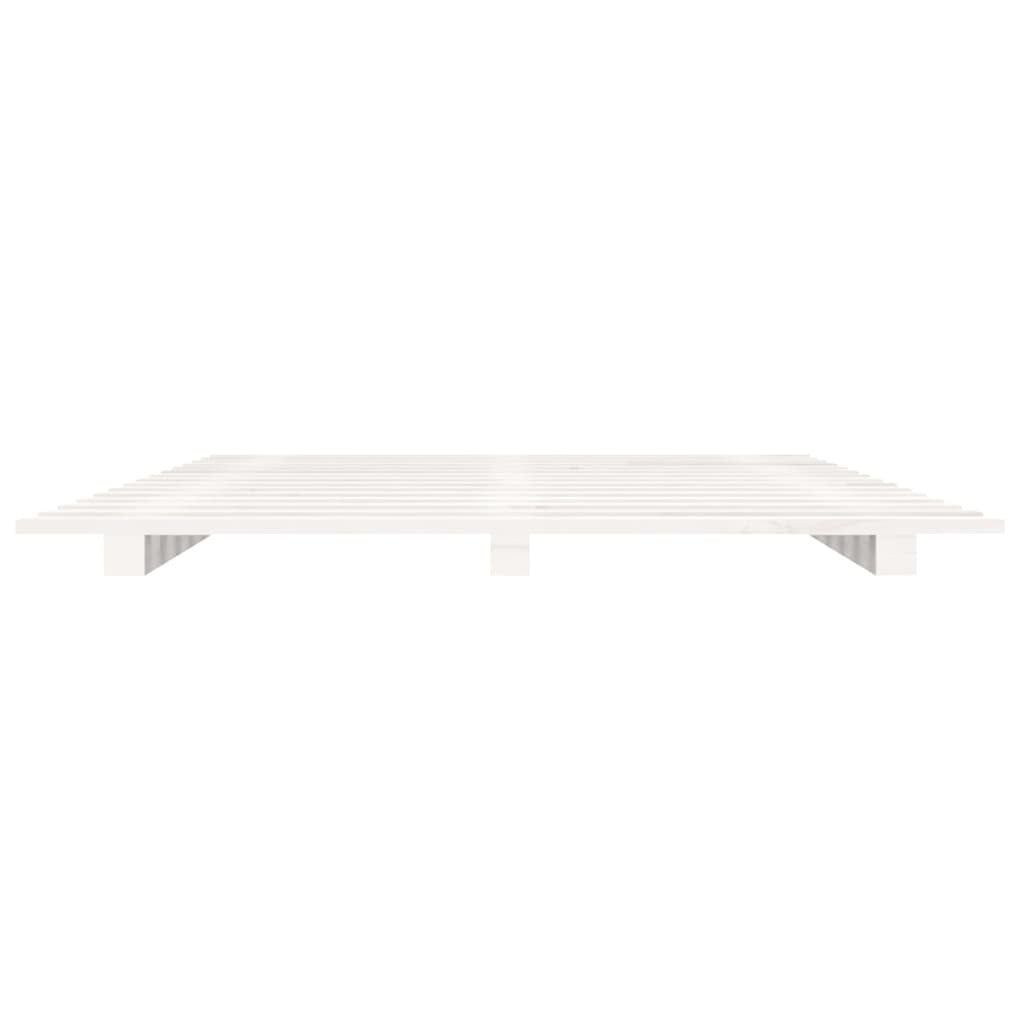 Bed Frame White 120x200 cm Solid Wood Pine