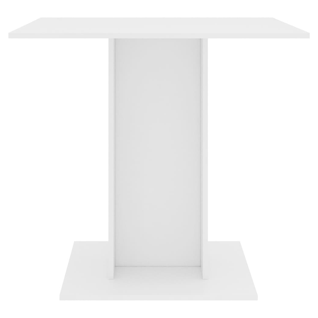 Dining Table White 80x80x75 cm Engineered Wood