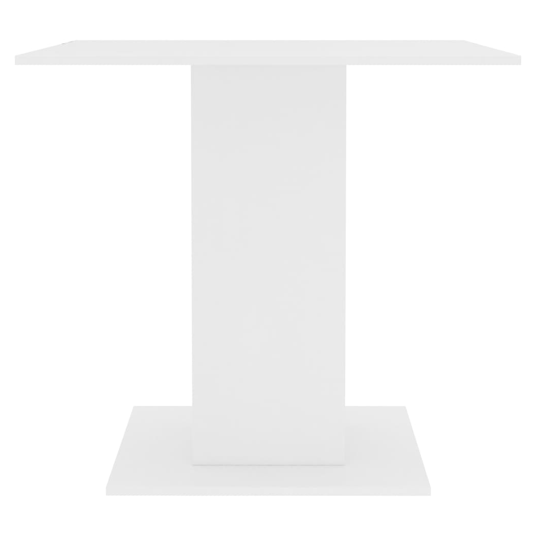 Dining Table White 80x80x75 cm Engineered Wood