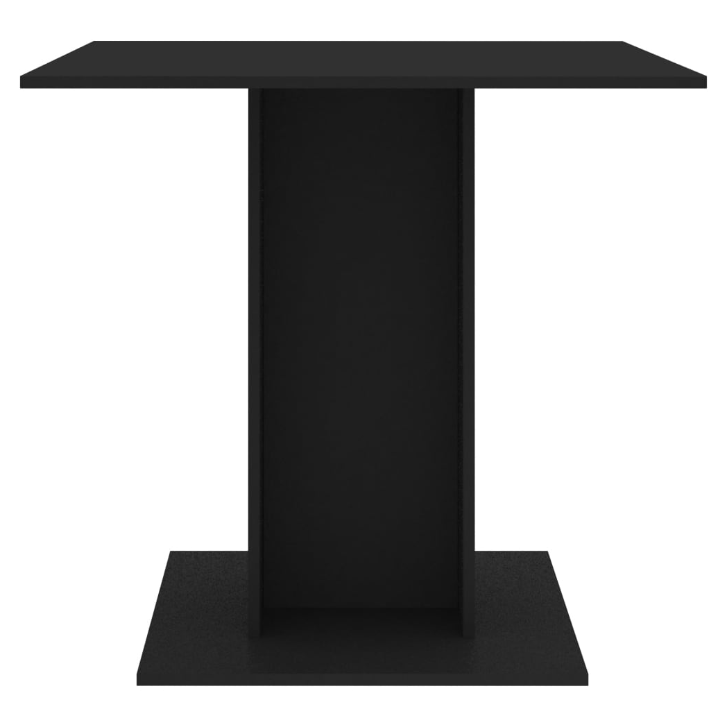Dining Table Black 80x80x75 cm Engineered Wood