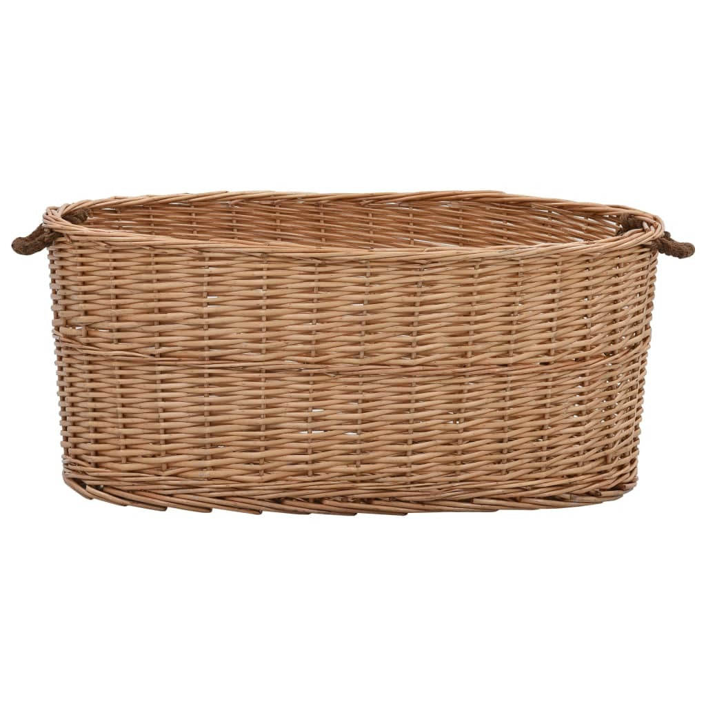 Firewood Basket with Carrying Handles 78x54x34 cm Natural Willow