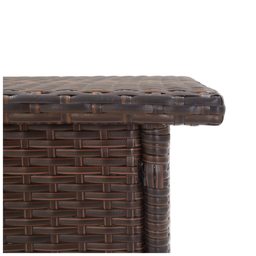 Tea Table Brown 50x50x47 cm Poly Rattan