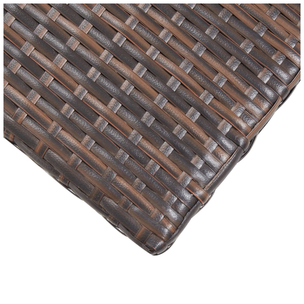 Tea Table Brown 50x50x47 cm Poly Rattan