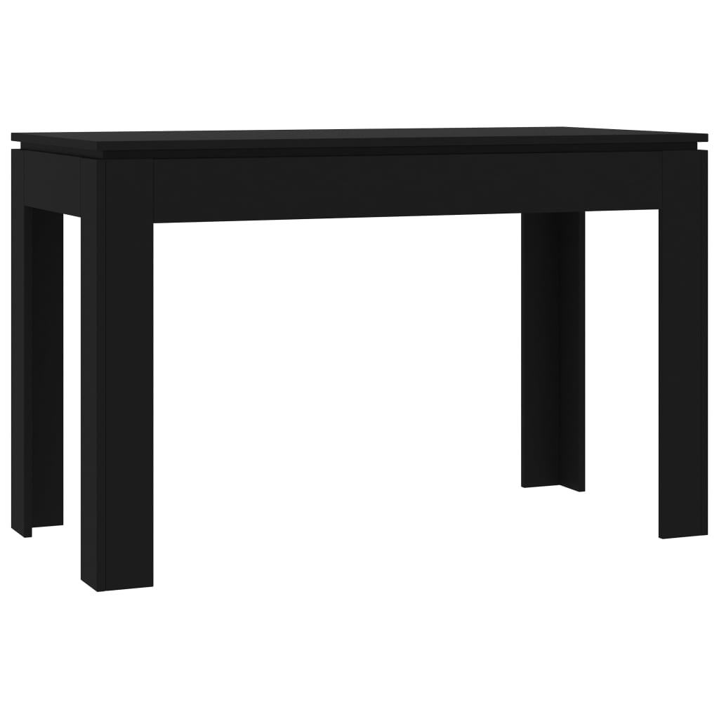 Dining Table Black 120x60x76 cm Engineered Wood