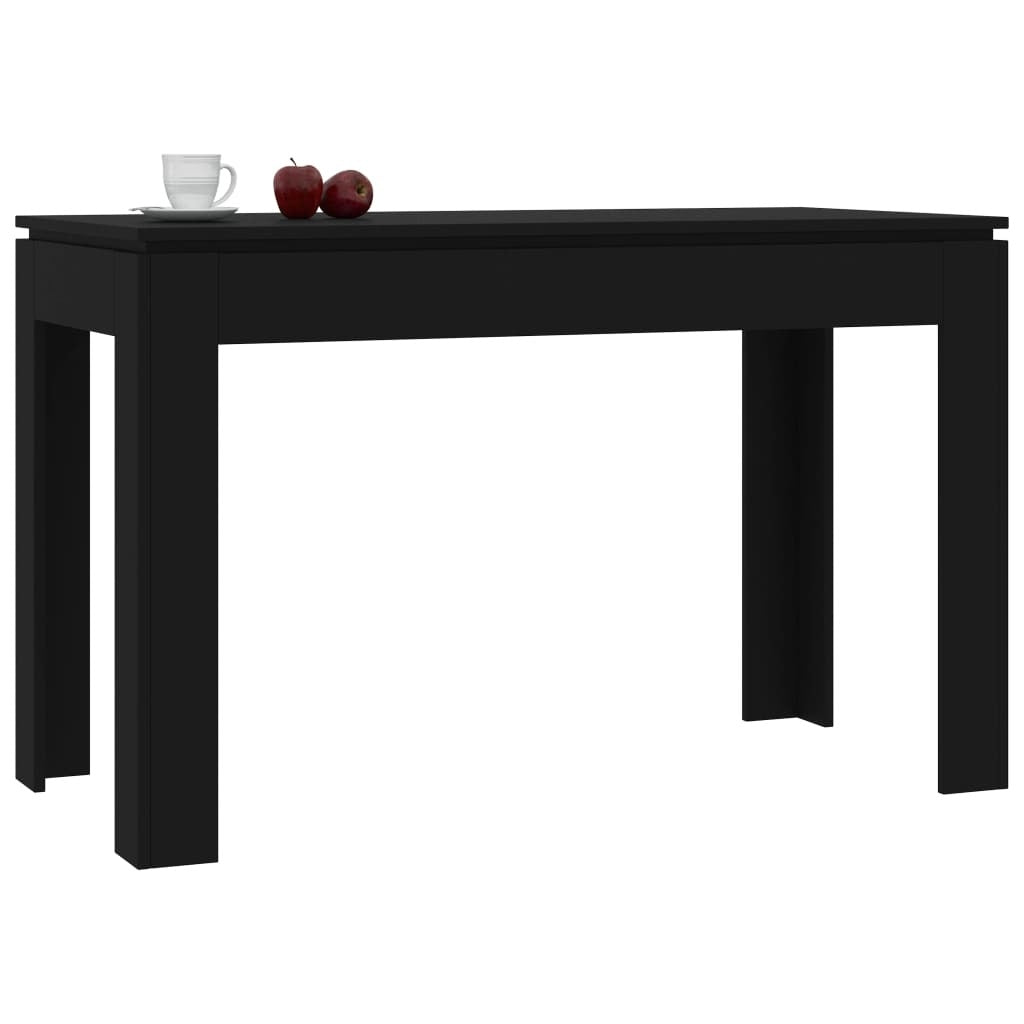 Dining Table Black 120x60x76 cm Engineered Wood